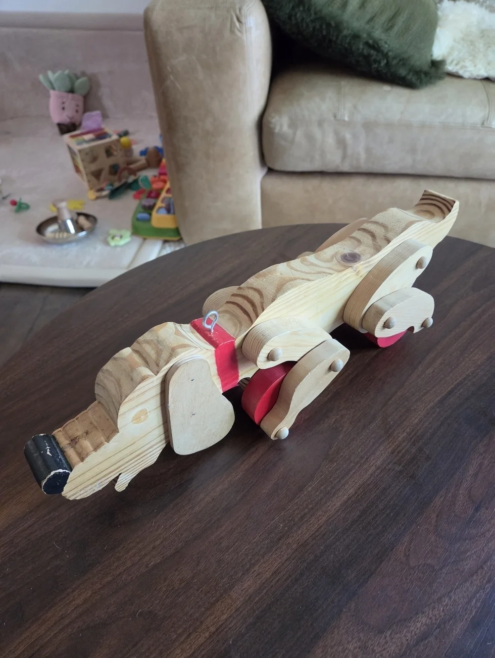 Vintage Articulated Wooden Dachshund Pull Toy – Wiggling Walking Dog 16